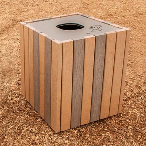Wood Grain Litter Receptacle preview 2